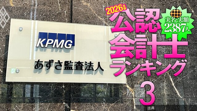 [速報] あずさ所属の公認会計士 監査報酬獲得額ランキング