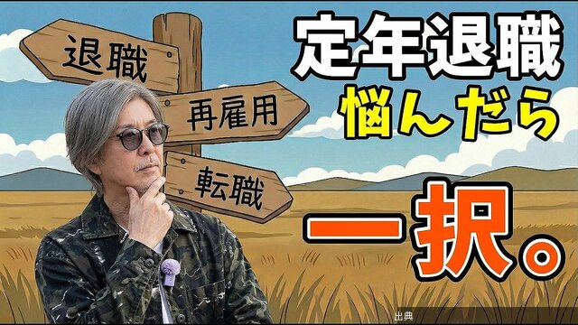 定年退職後に「退職」「再雇用」「転職」の進路を決断…経験者が語ったになる模様